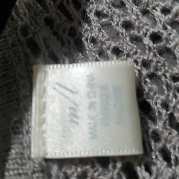 Eloise Gray Crochet Wrap Sweater Cardigan - Picture 5 of 11